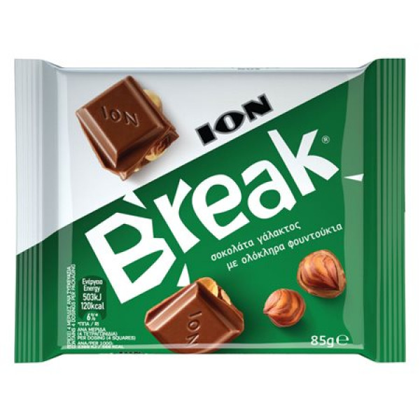 Σοκολάτα ION break 85gr Φουντούκι