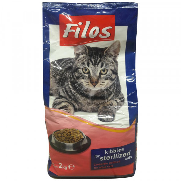 Ξηρά Τροφή Για Στειρωμένες Γάτες Filos  2kg